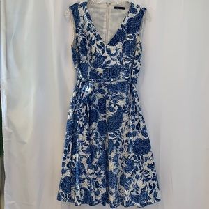 Tommy Hilfiger Blue Floral Eyelet Sleeveless Dress